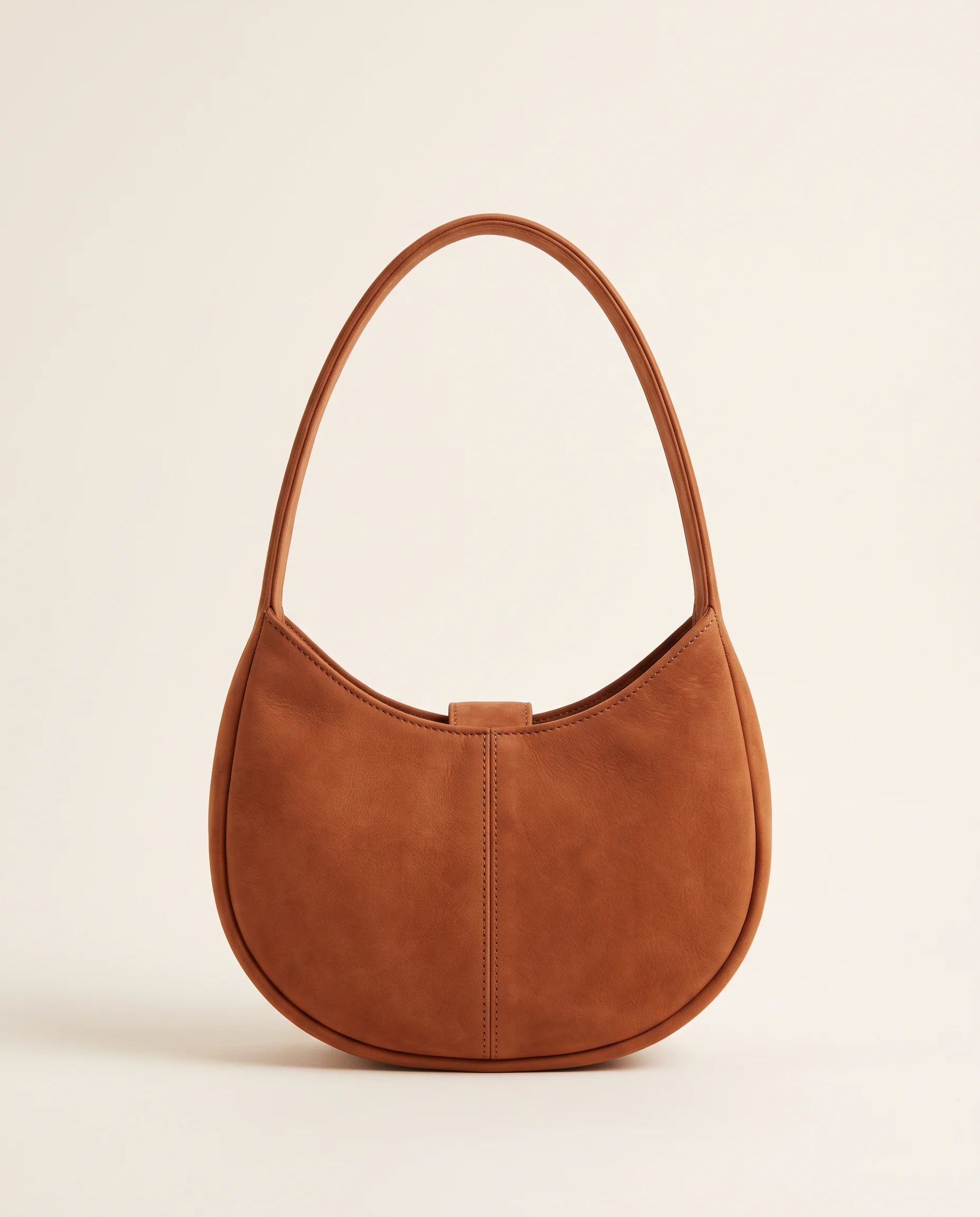 Crescent Shoulder Bag in Cognac