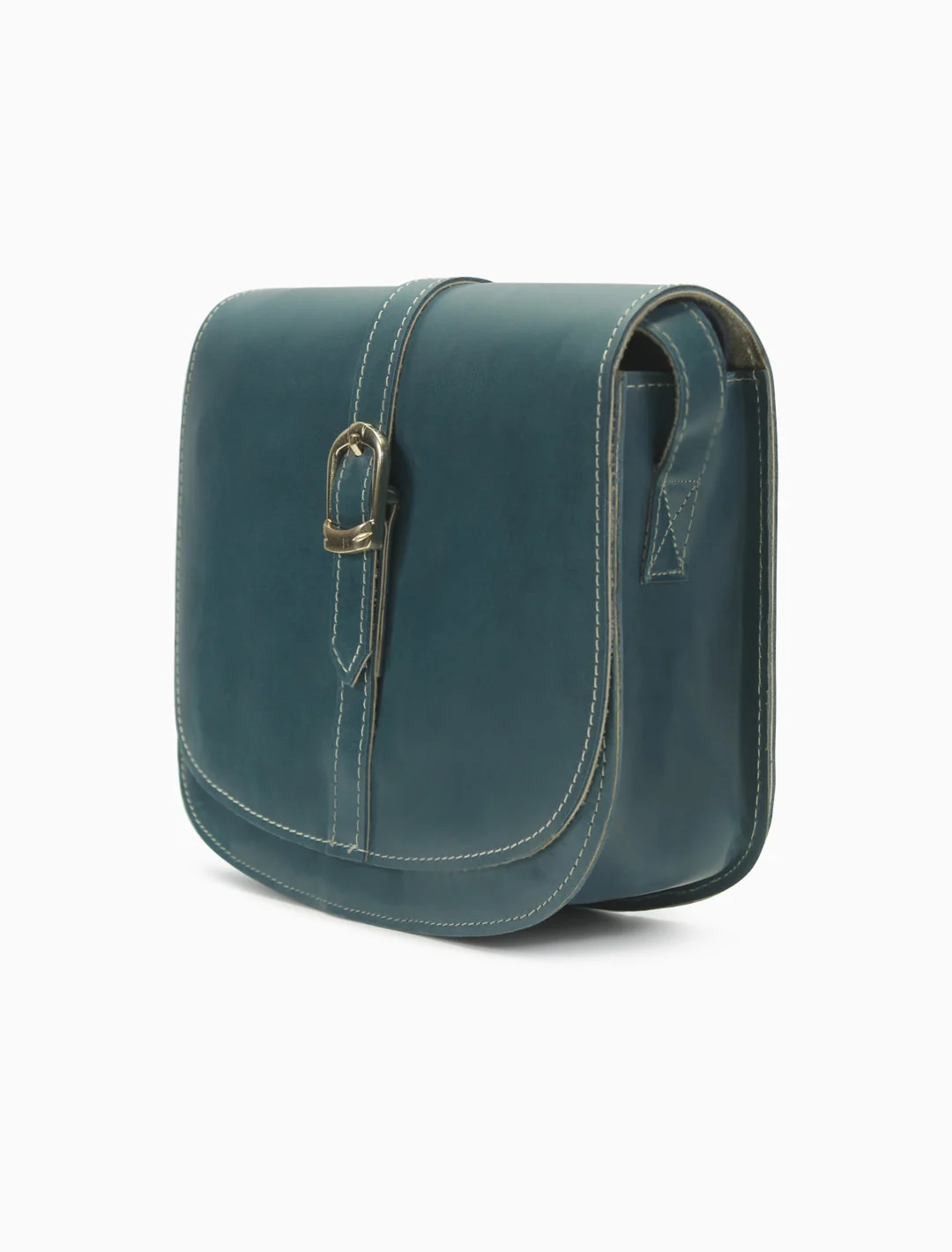 Saddle Bag, Teal, detail