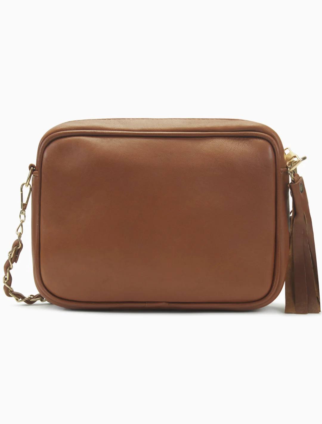 Quilted Camera Bag, Cognac, detail