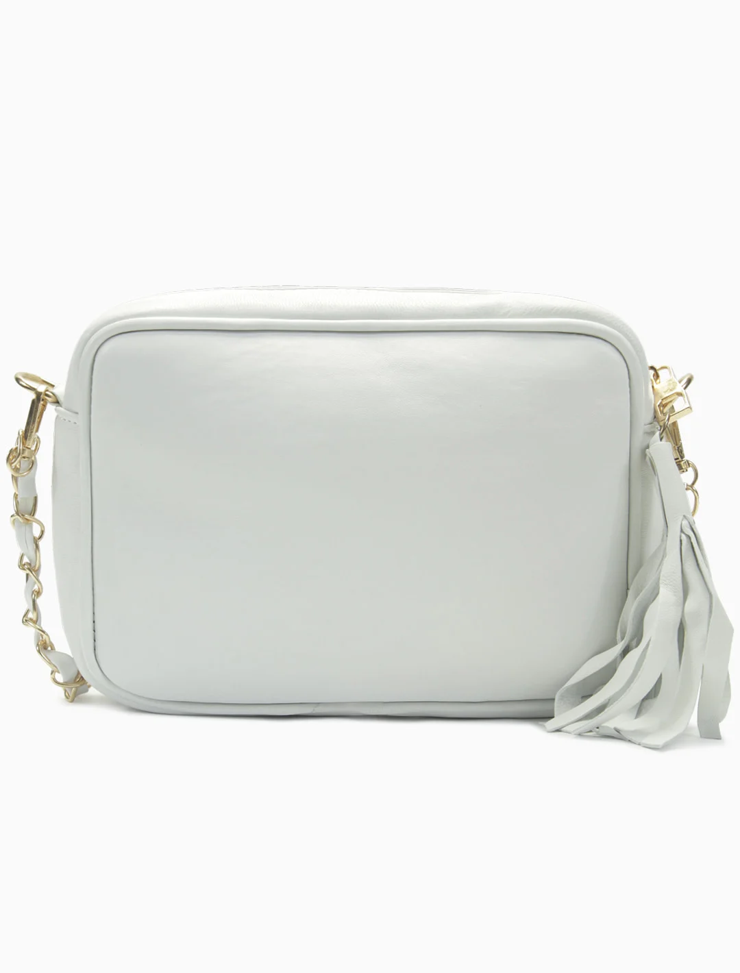 Quilted Camera Bag, White, detail
