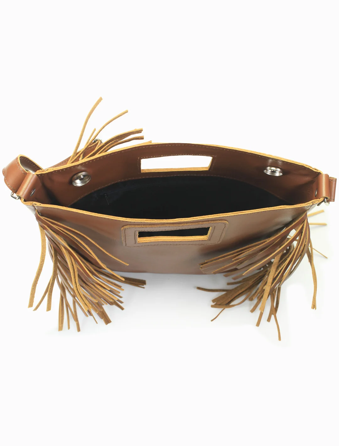 Sierra Fringe Bag, Brown, detail