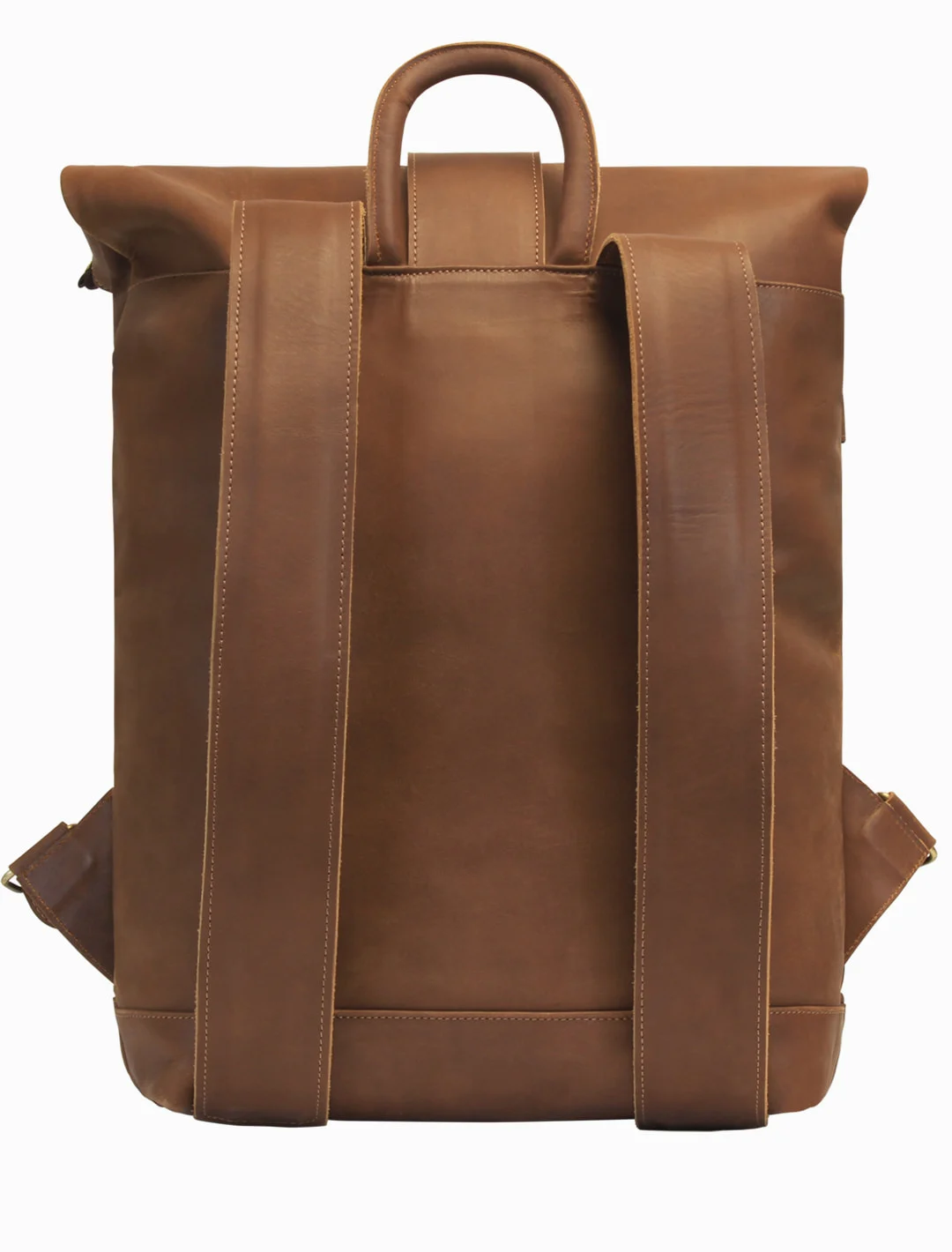 Summit Roll-Top Backpack, Brown, detail