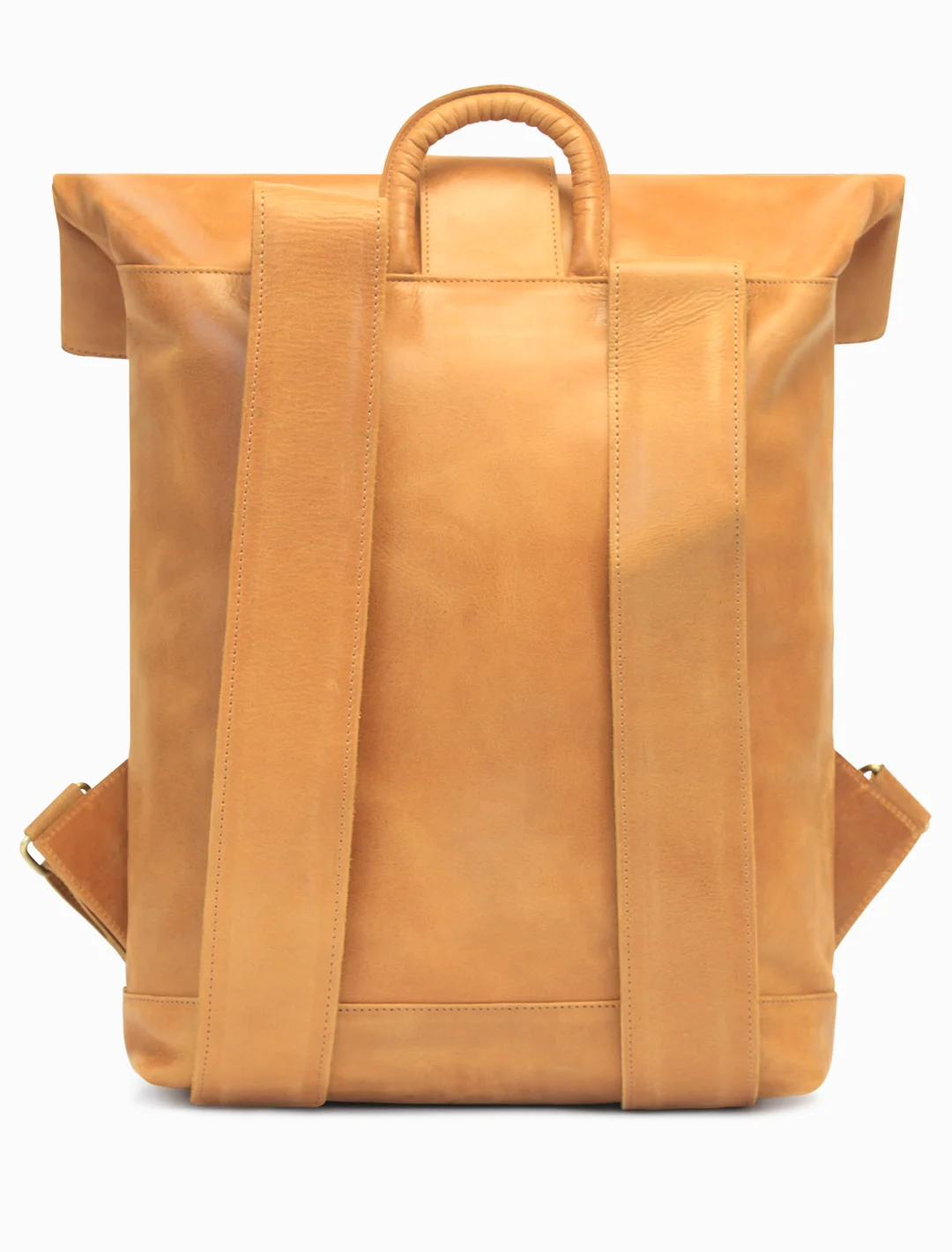 Summit Roll-Top Backpack, Tan, detail