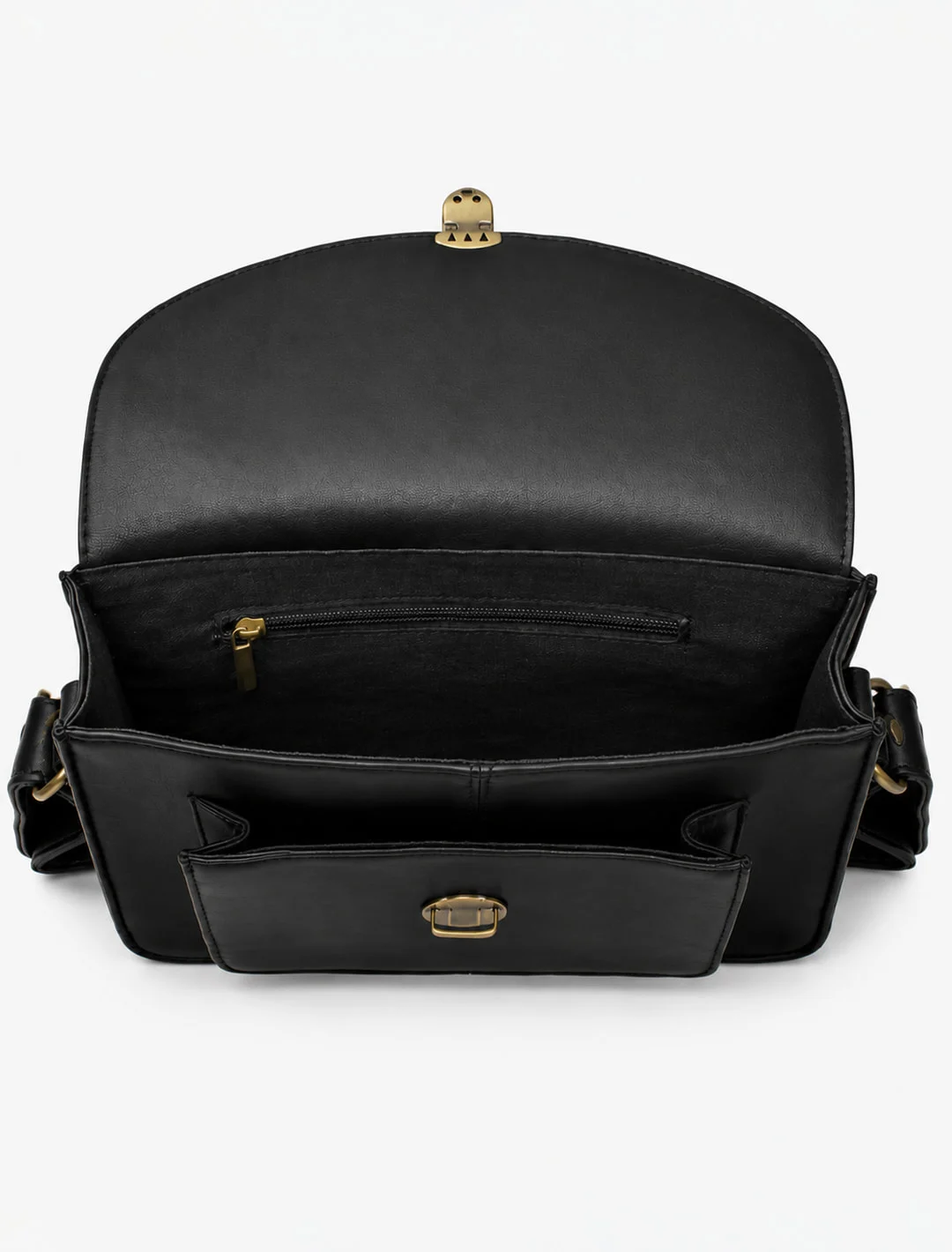 Clasp Messenger, Grained Black, detail