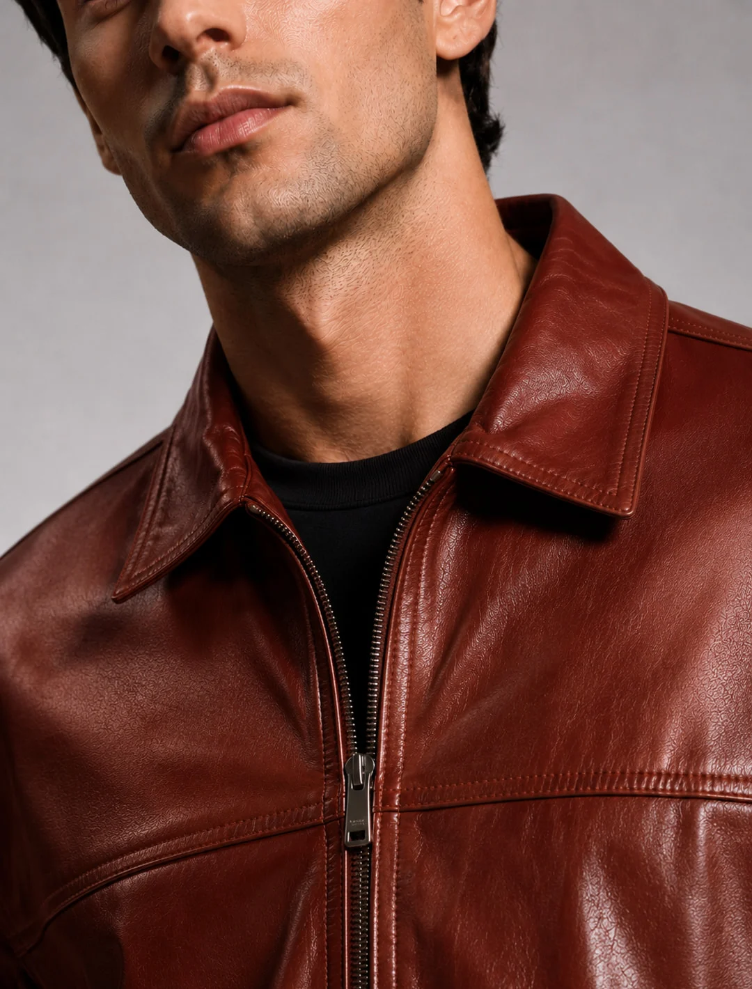 Flight Bomber, Oxblood, detail