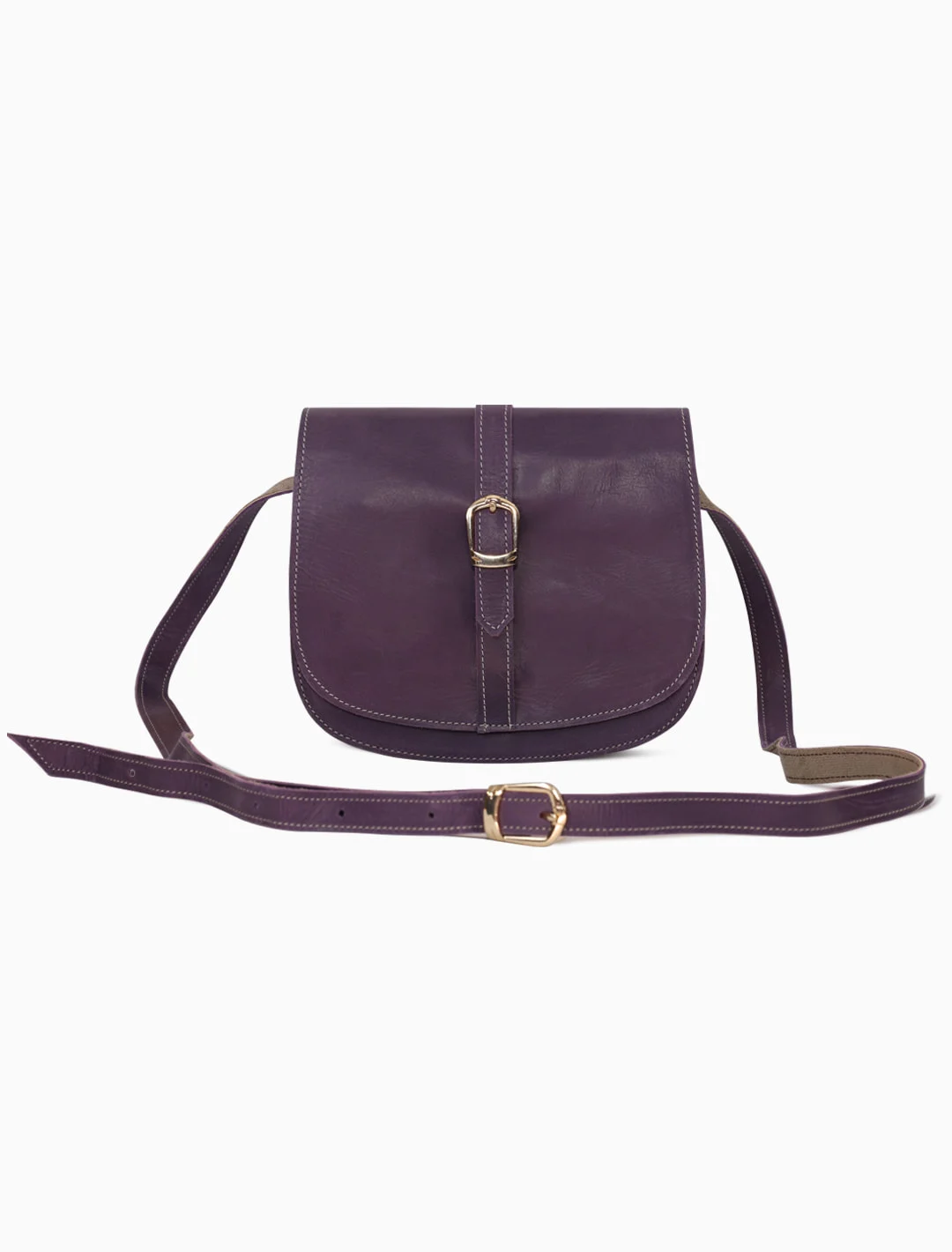 Saddle Bag, Plum, detail