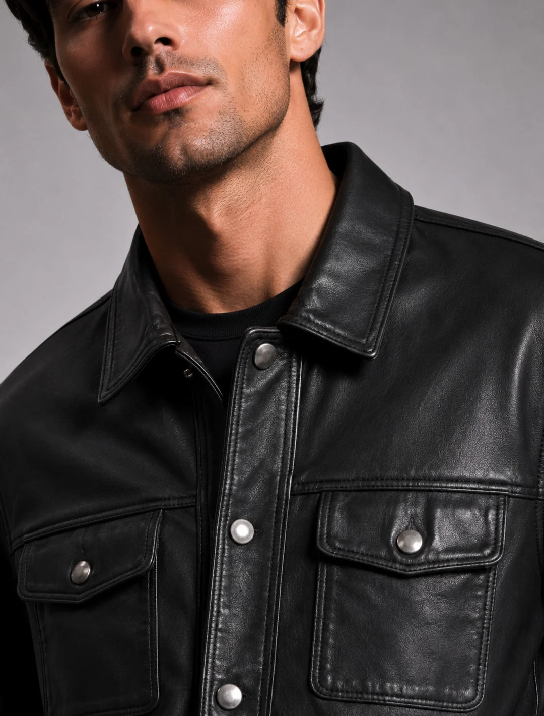 Snap Trucker Jacket, detail