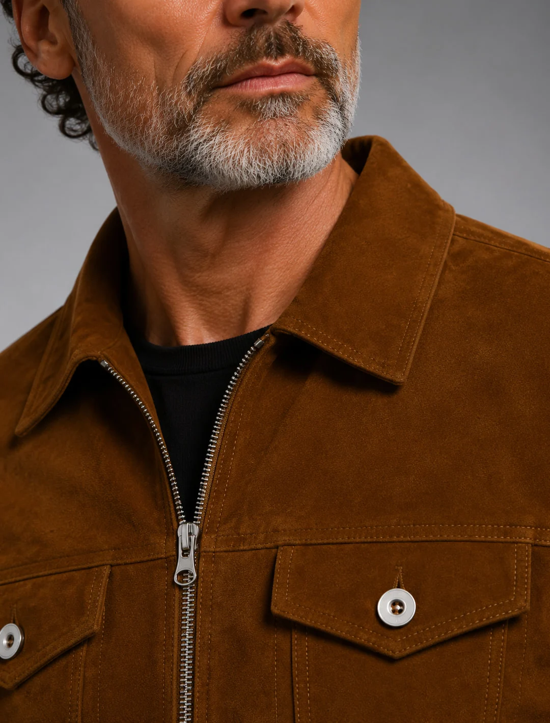 Suede Trucker Jacket, detail