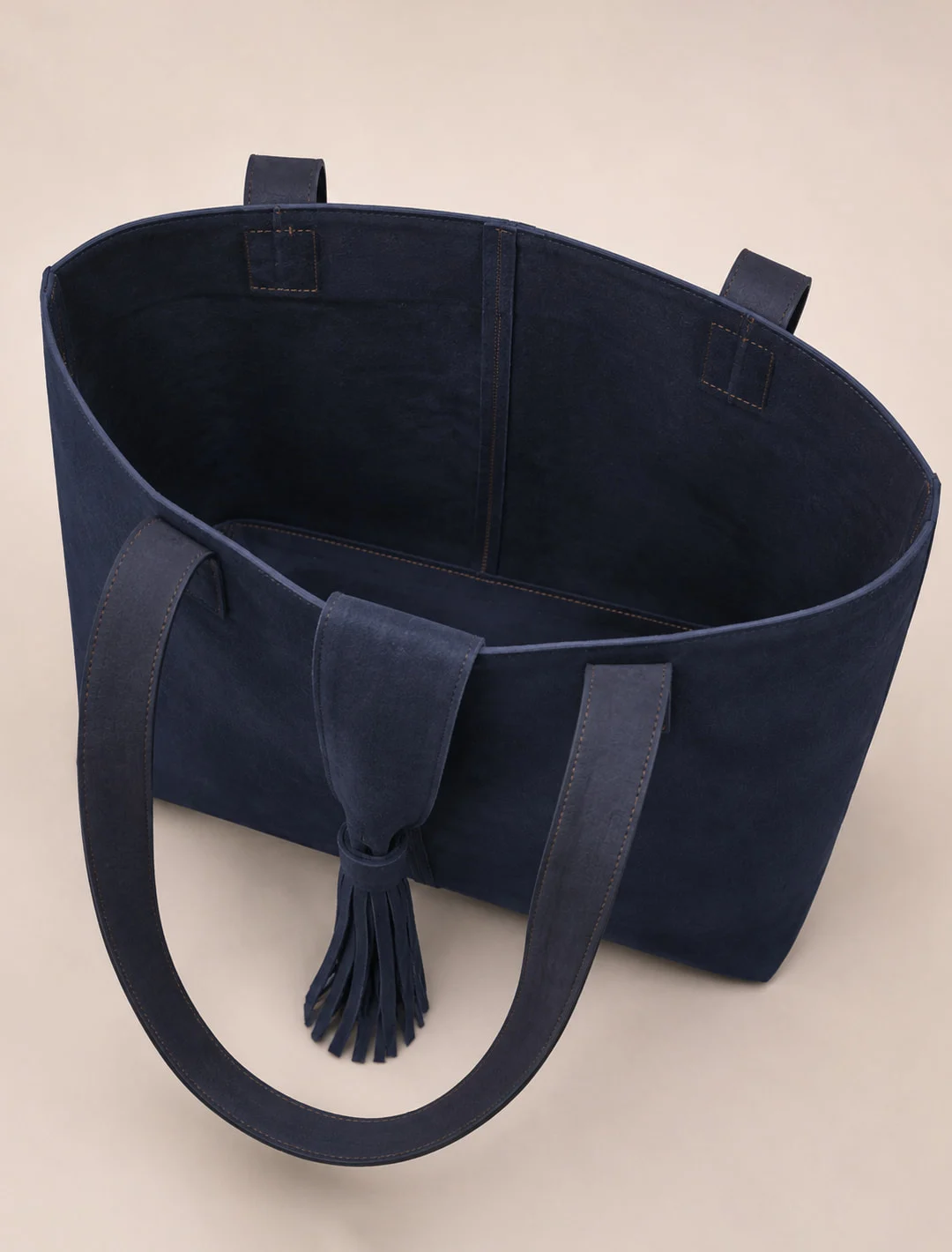 Tassel Suede Tote, detail