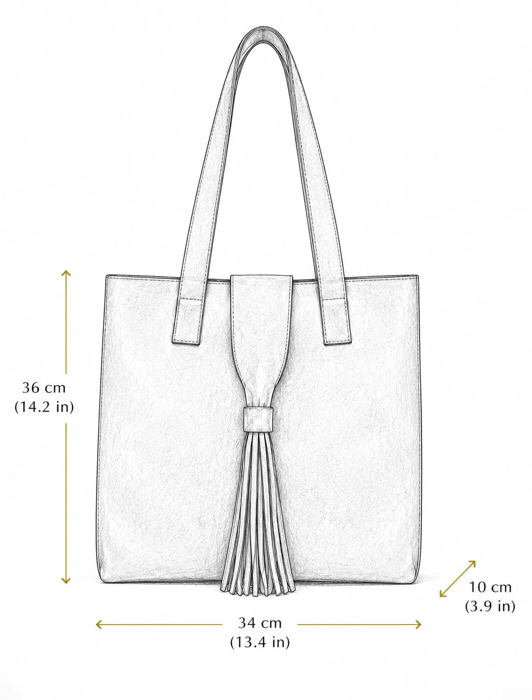 Tassel Suede Tote, detail