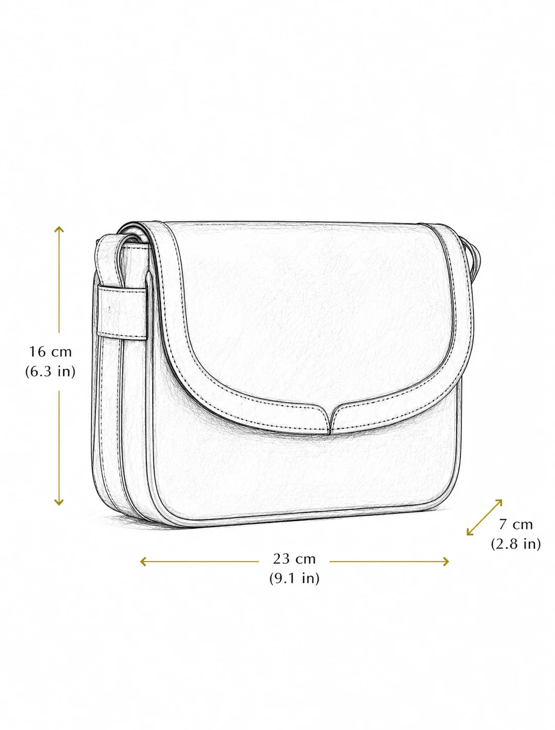 Arc Flap Crossbody, detail