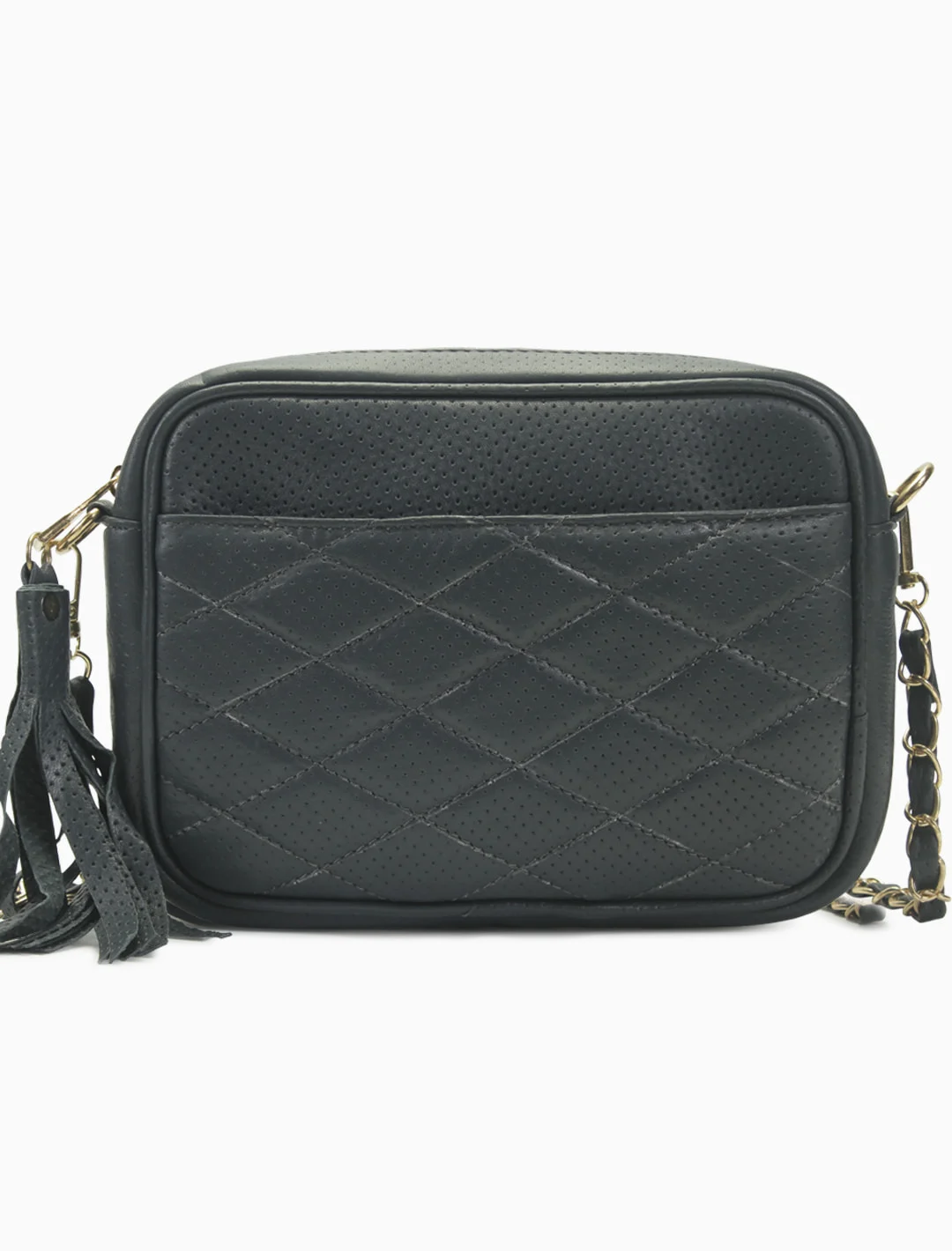 Quilted Camera Bag, Black