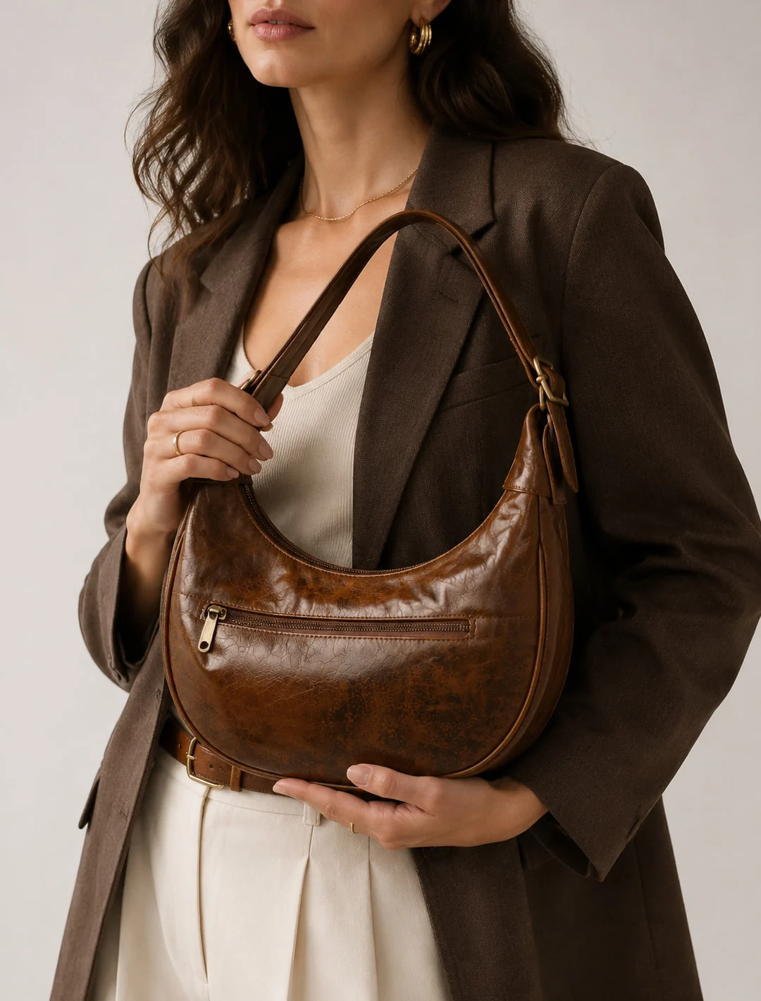 Half Moon Bag, carried