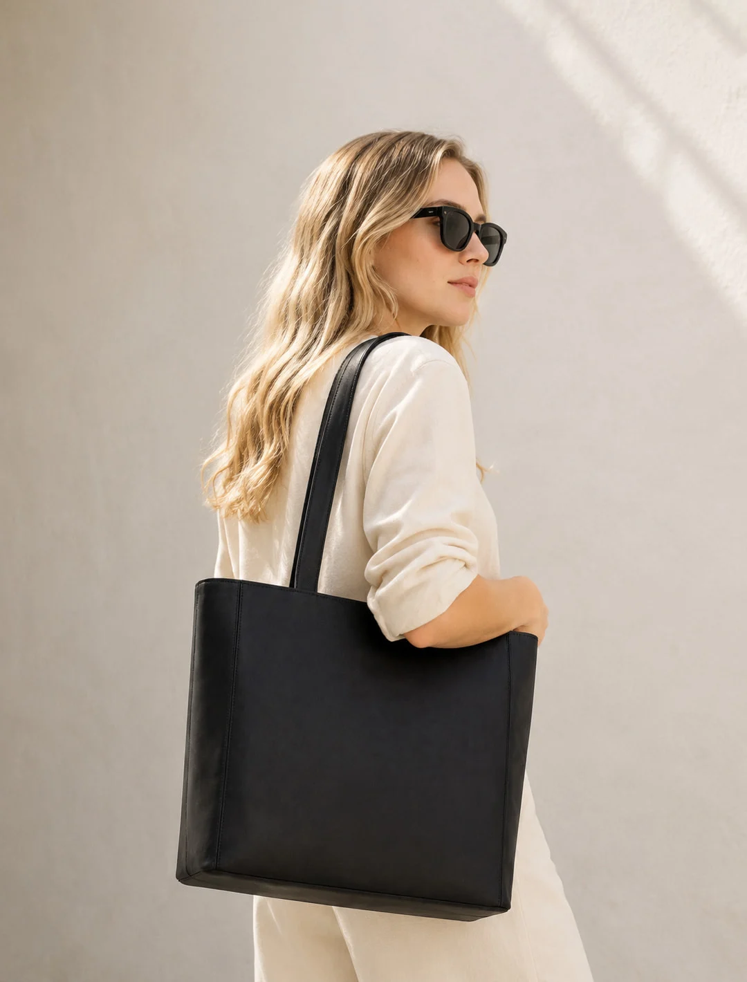 Marais Suede Tote, carried