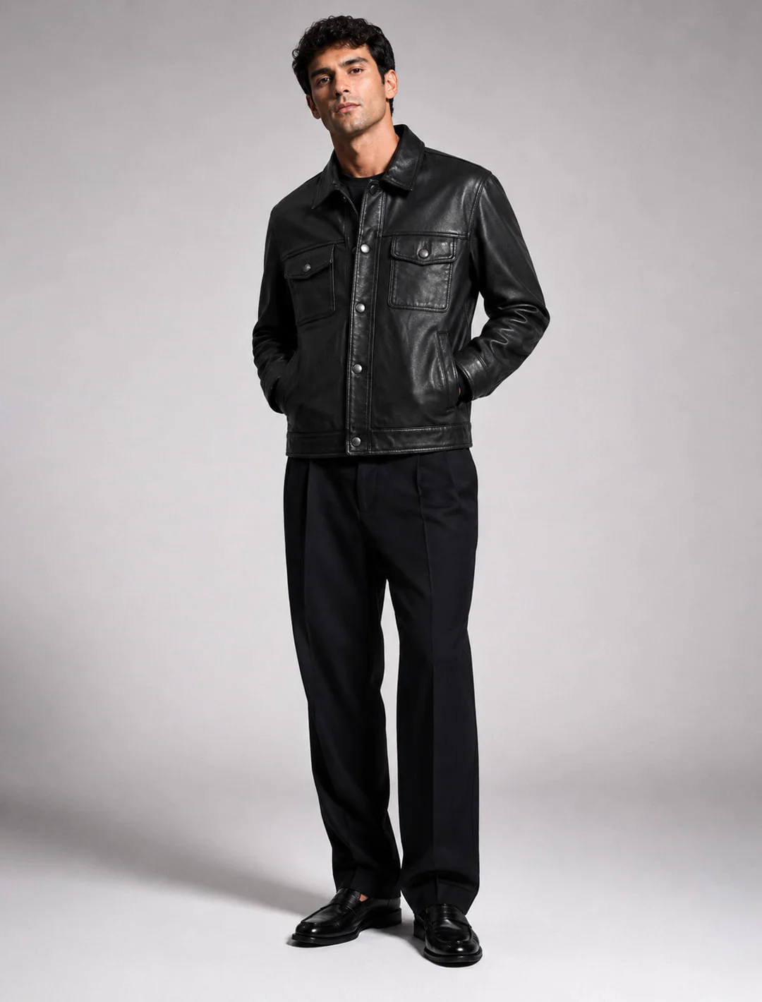 Snap Trucker Jacket, carried